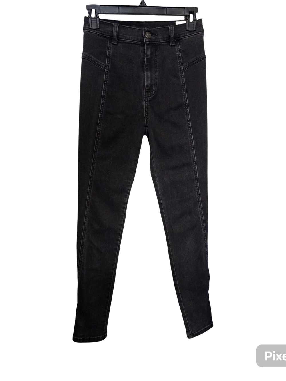 Free People We The Free High Rise Black Seamed Skinny Jeans Women's 26